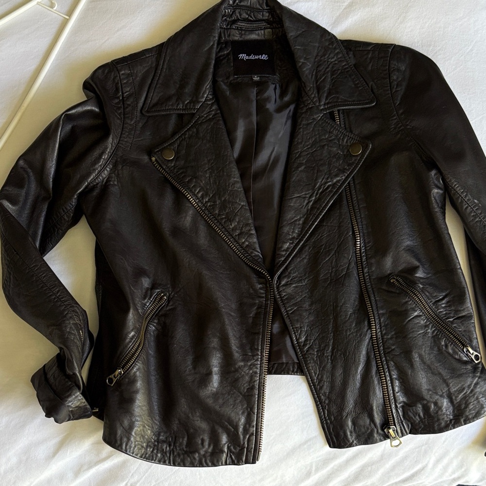 Madewell Black Leather Jacket for Women